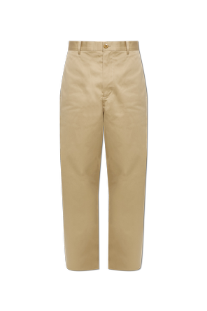 Straight-leg cotton trousers