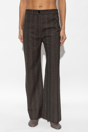 Acne Studios Calças com padrão aos quadrados