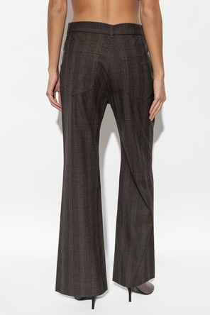 Acne Studios Calças com padrão aos quadrados