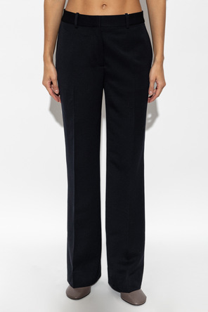 Acne Studios Calças de lã vincadas