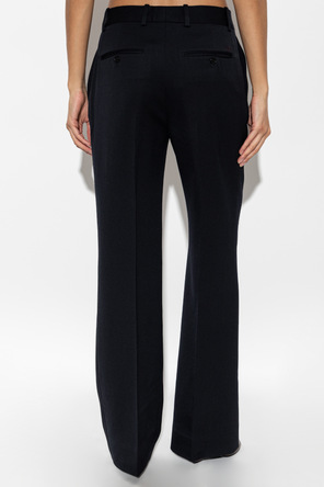 Acne Studios Calças de lã vincadas