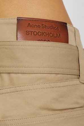 Acne Studios Bawełniane spodnie z paskiem
