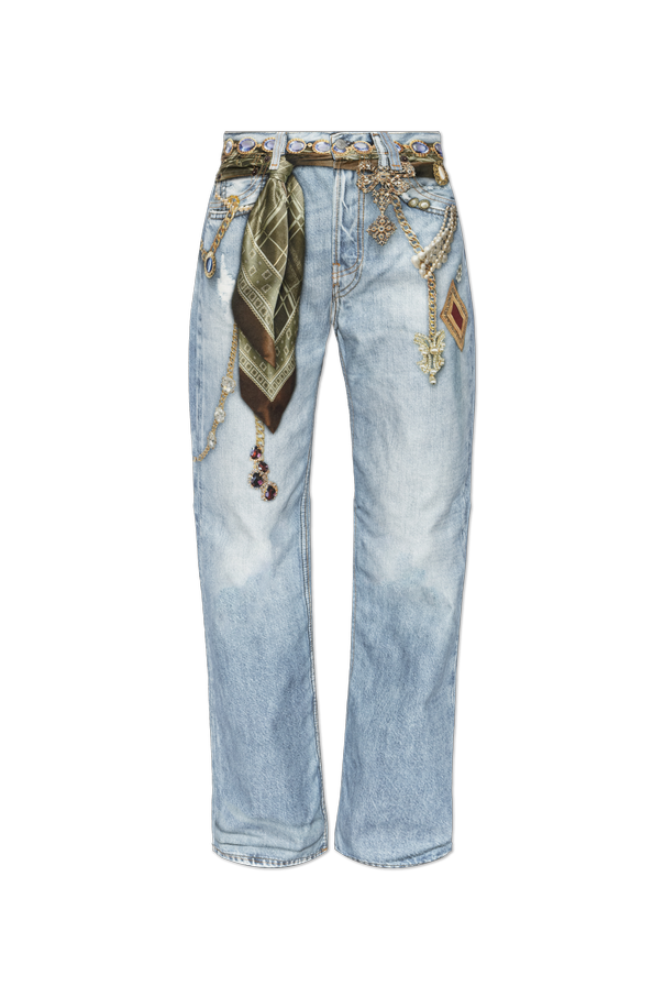 Jeans with colorful print od Acne Studios