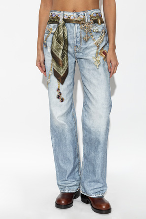 Acne Studios Blugi cu imprimeu colorat