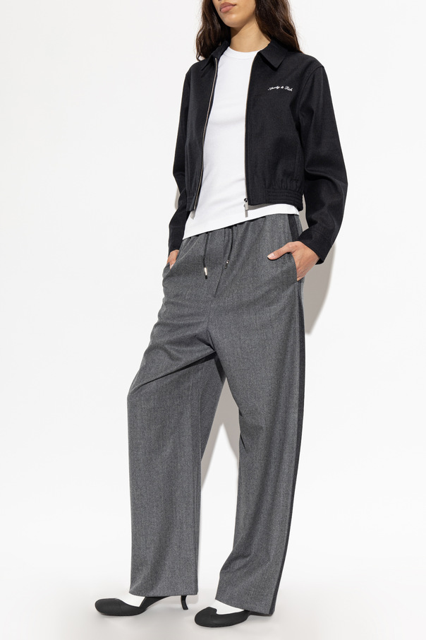 Lanvin Pantalones de lana con perneras anchas