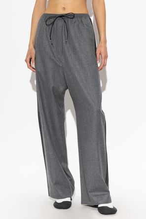 Lanvin Pantalones de lana con perneras anchas