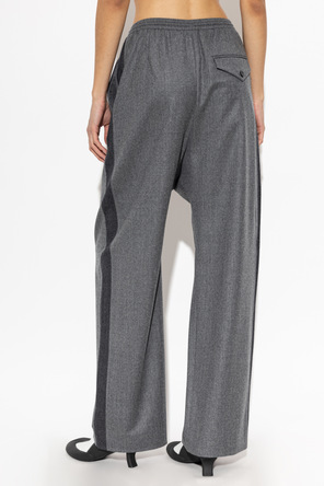 Lanvin Pantalones de lana con perneras anchas