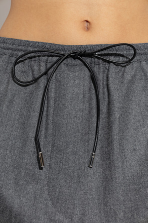 Lanvin Pantalones de lana con perneras anchas