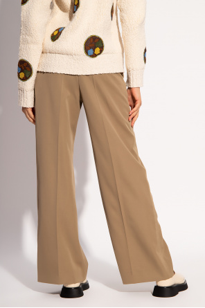 Lanvin Pleat-front Yellow trousers