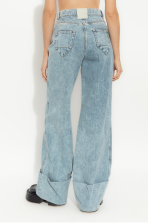 Lanvin Vaqueros con perneras enrolladas de corte recto