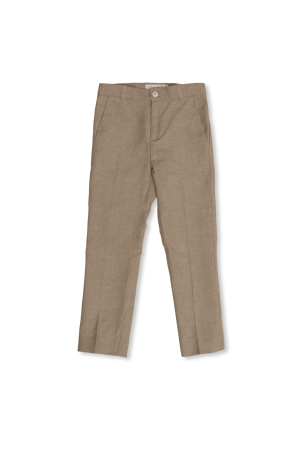 ‘Peter’ pleat-front trousers od Bonpoint 