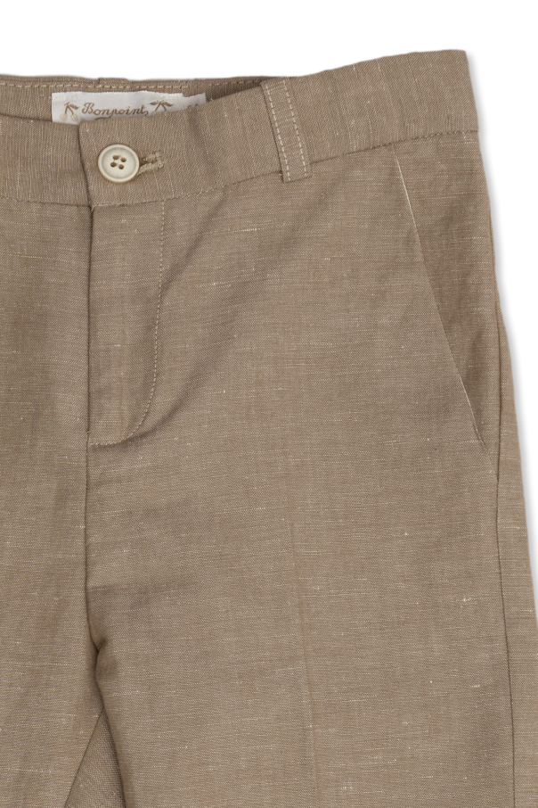 Bonpoint  ‘Peter’ pleat-front Frayed trousers