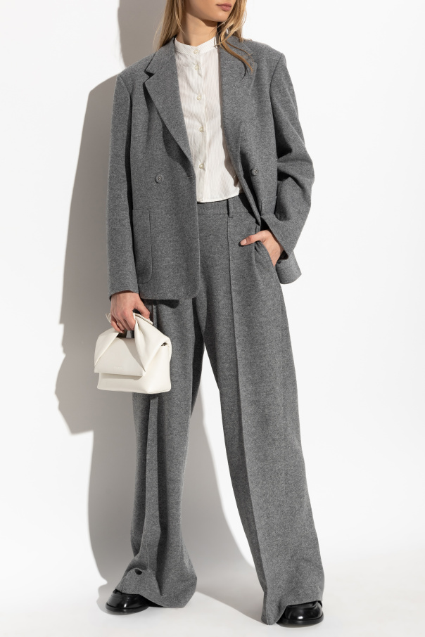 Officine Generale Pantalones de lana con pierna ancha