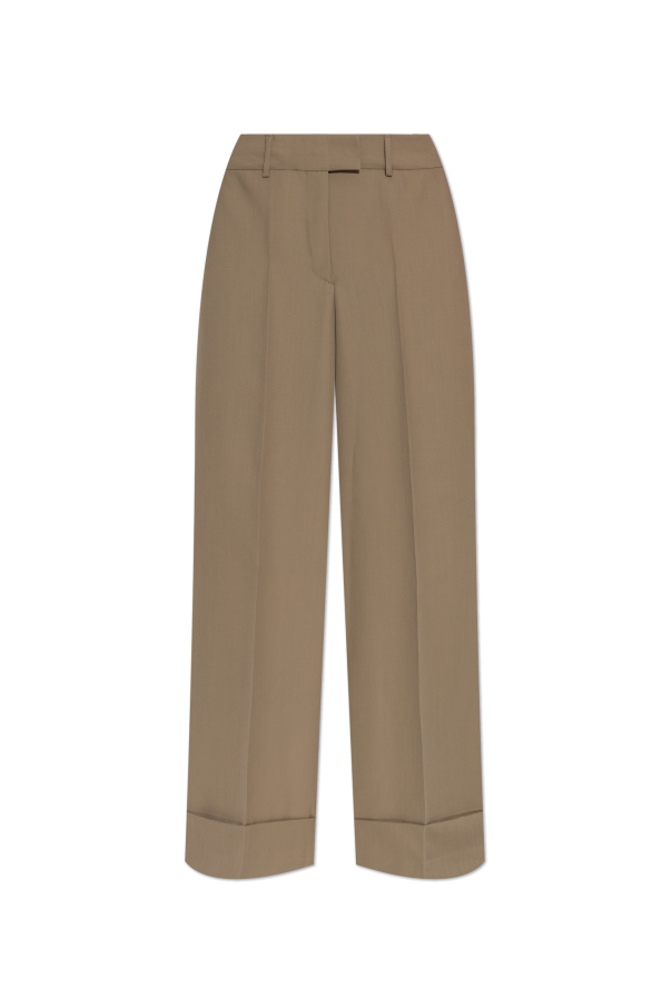 Officine Generale Wide-leg pleated trousers
