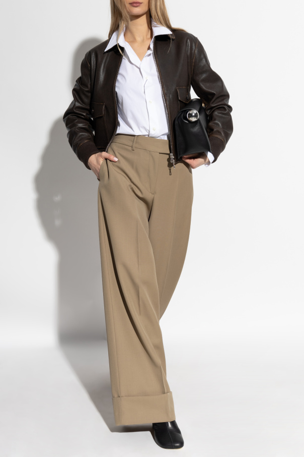Officine Generale Wide-leg pleated trousers