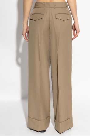 Officine Generale Wide-leg pleated trousers