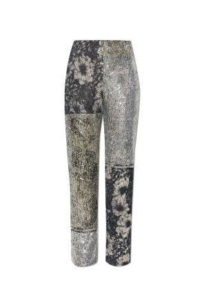 Trousers with shimmering sequins
