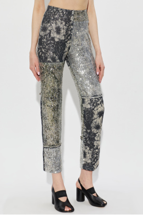 Maison Margiela Trousers with shimmering sequins