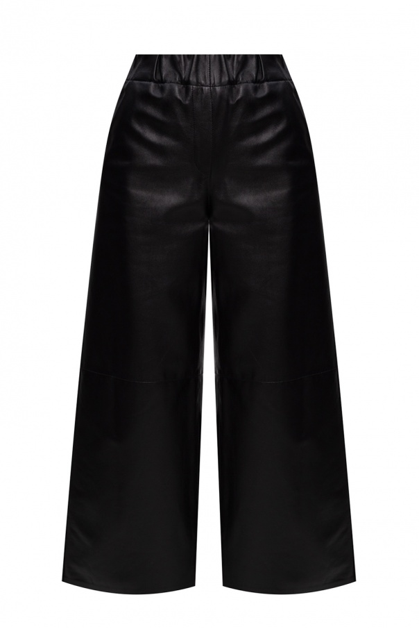 Loewe Wide-legged leather trousers