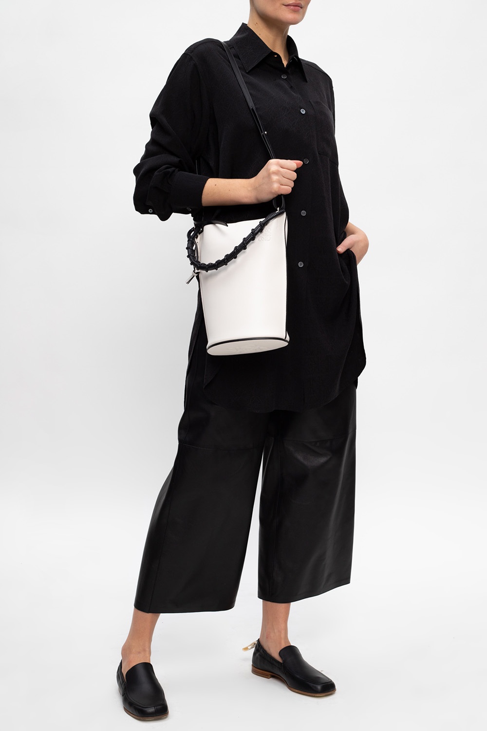 Loewe Wide-legged leather trousers