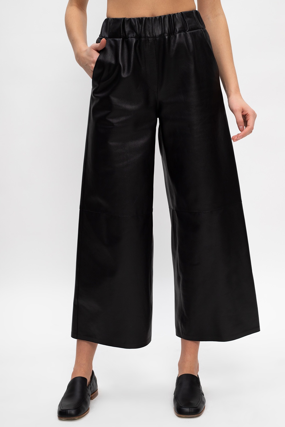 Loewe Wide-legged leather trousers