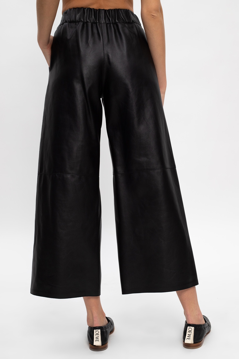 Loewe Wide-legged leather trousers