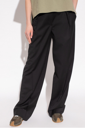 Loewe Pleat-Schwarz trousers