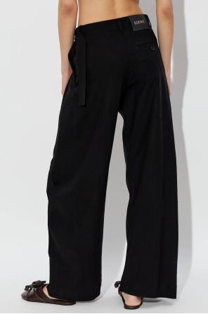 Loewe Wool trousers with belt