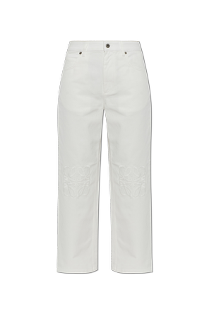 Jeans with embroidered logo