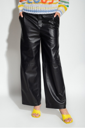 Loewe Leather straight leg Sport trousers
