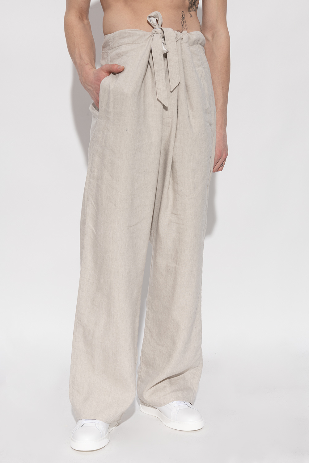 Maison Margiela Oversize leather trousers