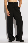Maison Margiela BLACK Wool trousers with crease