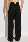 Maison Margiela BLACK Wool trousers with crease