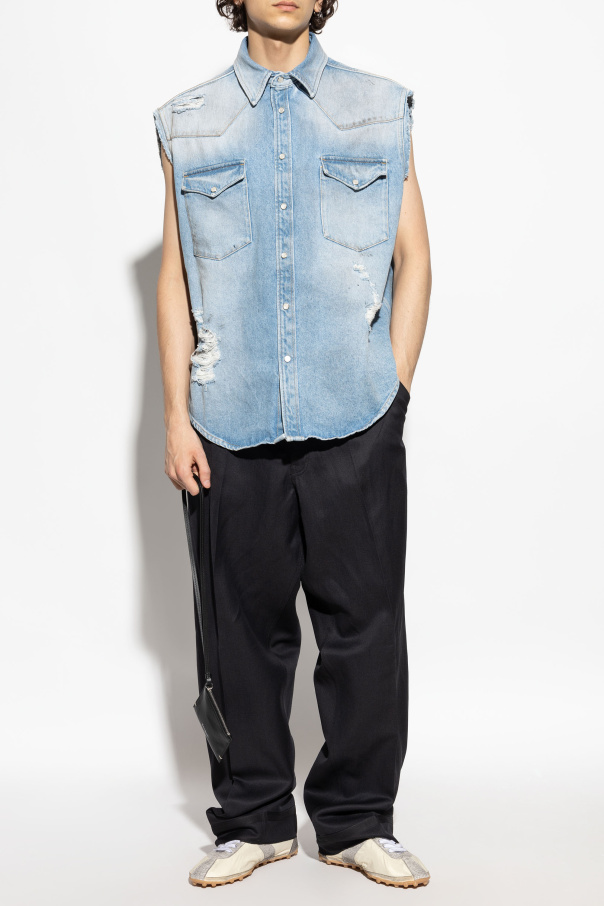 Maison Margiela Wool pants with crease