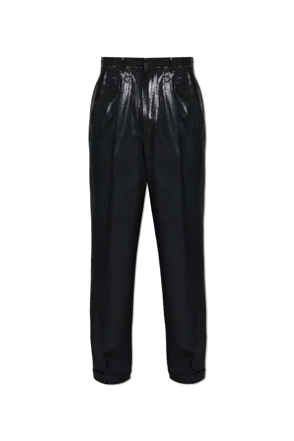 Shiny crease-front trousers od Maison Margiela