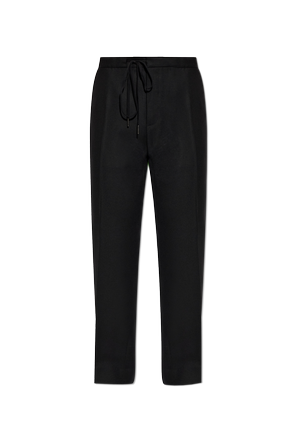 Wool pleated trousers