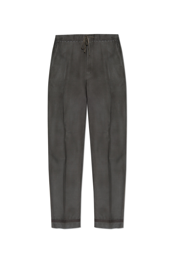 Maison Margiela Creased trousers with vintage effect