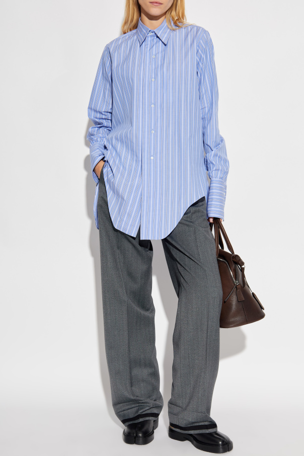 Maison Margiela Trousers with woolen trim