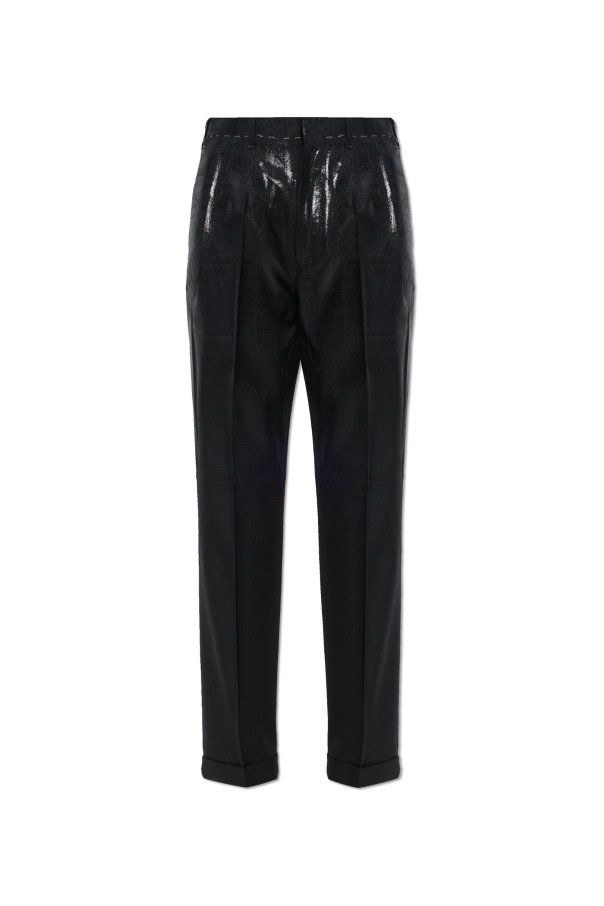 Shiny crease-front trousers od Maison Margiela