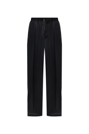 Loose-fit satin trousers