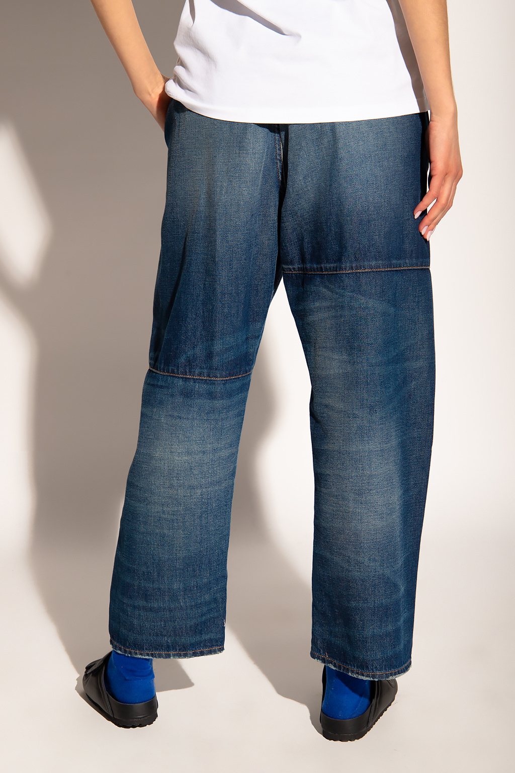 River Island Enge Shorts in verwaschenem Schwarz Jeans with elastic waistband