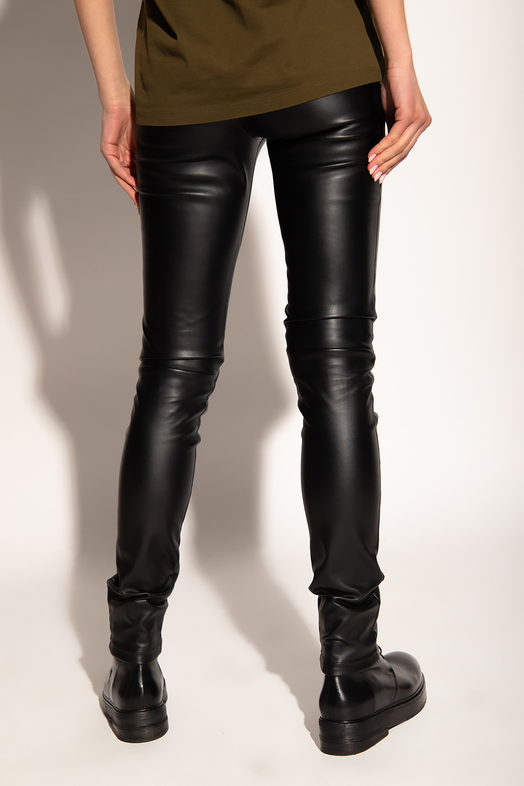 MM6 Maison Margiela Vegan leather leggings
