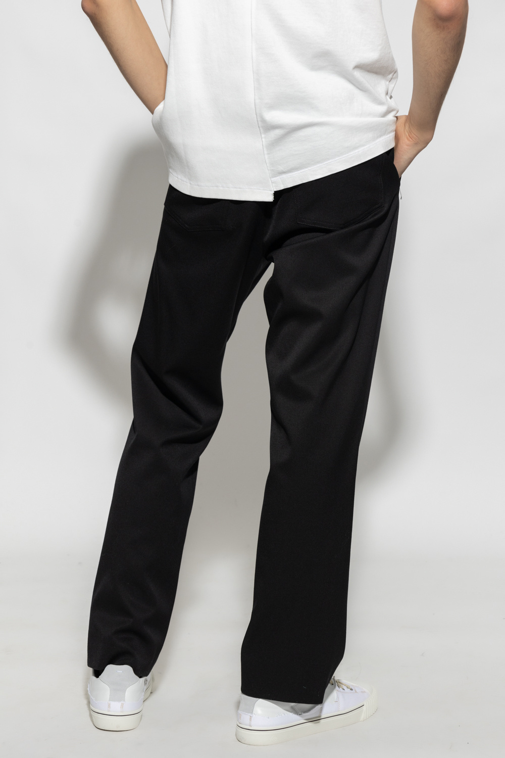 alexander mcqueen logo print track pants item frescobol trousers with straight legs