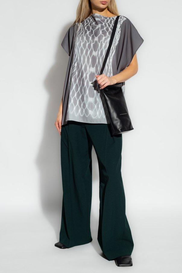 Piece Knitted Top & Pants Set Pleat-front trousers