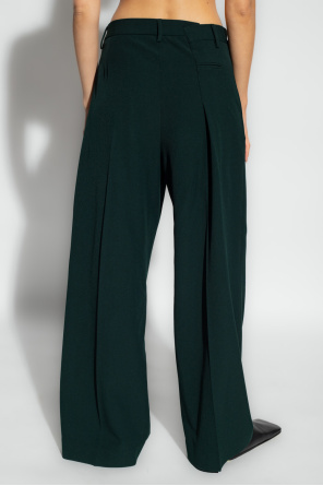 Piece Knitted Top & Pants Set Pleat-front trousers