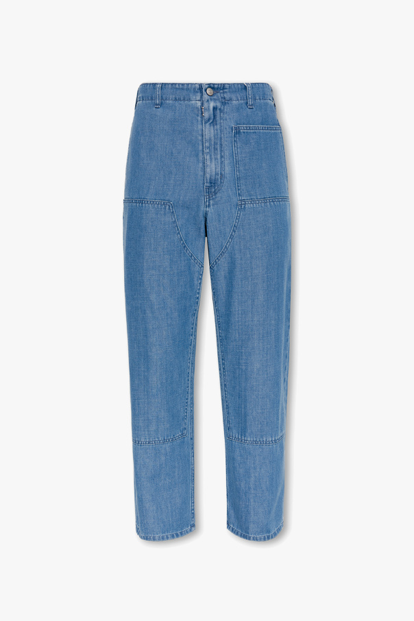 Gramicci Back Satin Wide Pants Relaxed-fitting jeans