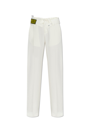 Creased trousers