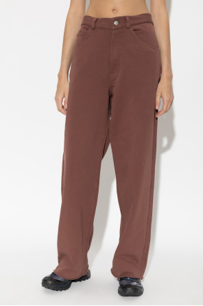 MM6 Maison Margiela Spodnie z surowo wykończonymi nogawkami