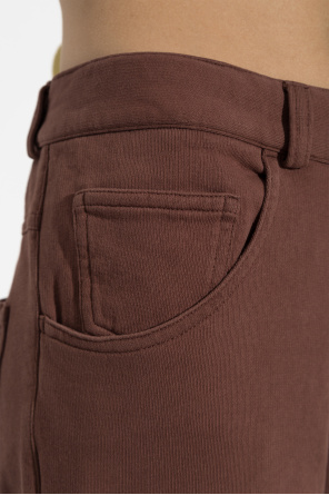 MM6 Maison Margiela Spodnie z surowo wykończonymi nogawkami