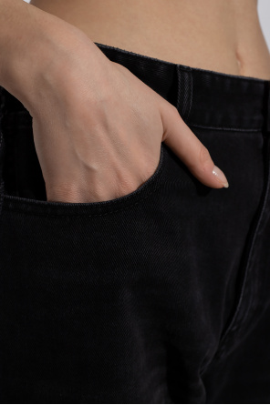 Calça Pleated jeans Feminina Max Denim Skinny UP Straight-cut Pleated jeans